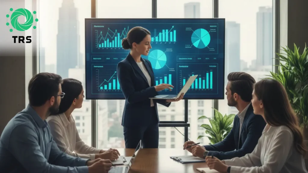 IT consulting services professional reviewing business systems